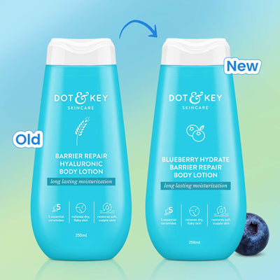 Dot & Key Blueberry Hydrate Barrier Repair Body Lotion, Long-Lasting Moisturization