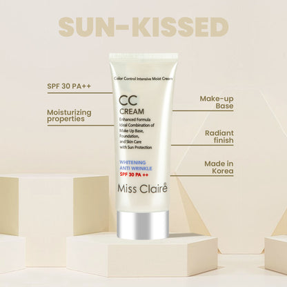 Miss Claire Prestige Cc Cream Whitening Anti Wrinkle Spf 30 Pa++ Color Controler