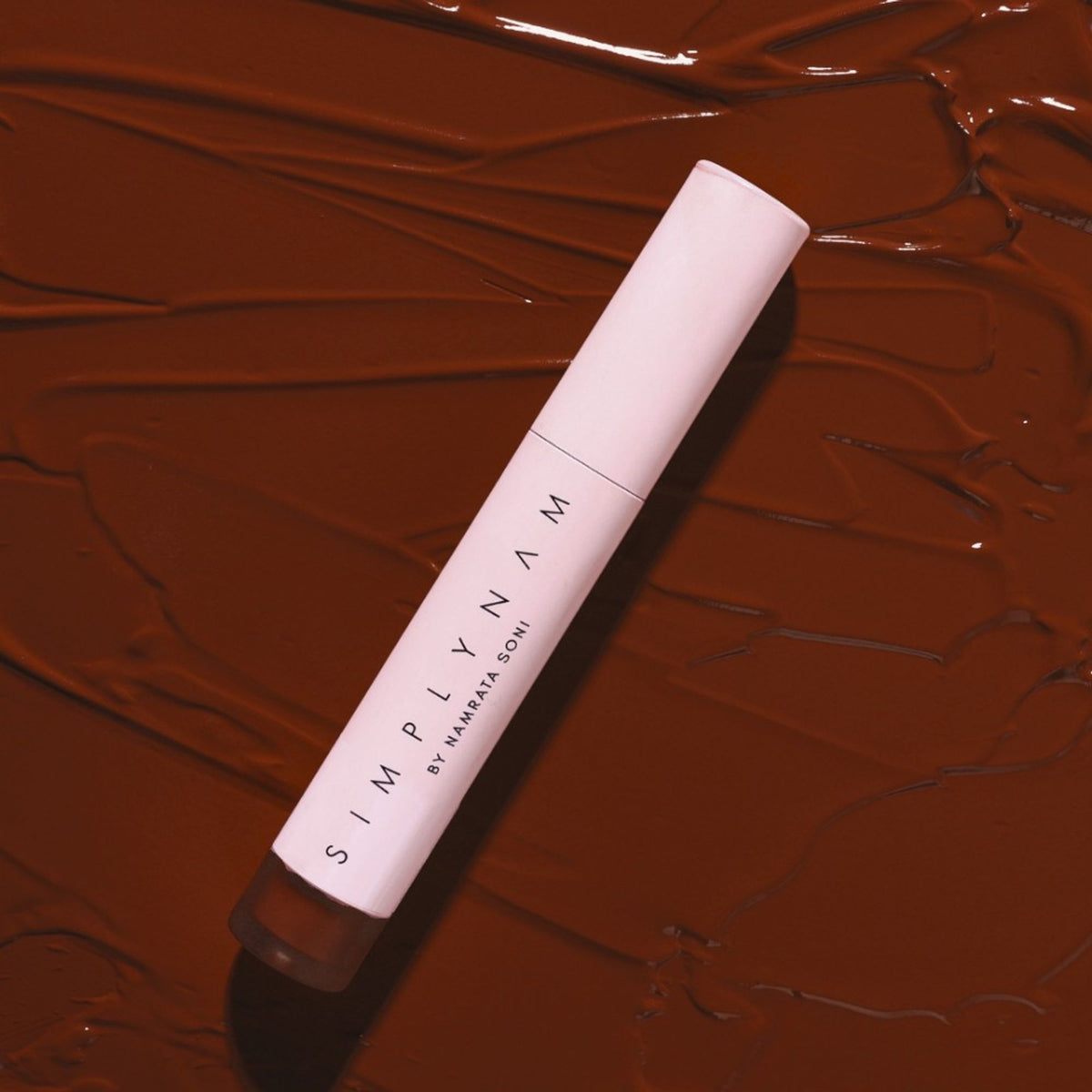 Simply Nam Ruby Brown Satin Soft Lip Creme in botanical shade, hydrating lipstick for everyday lips with a smooth finish.