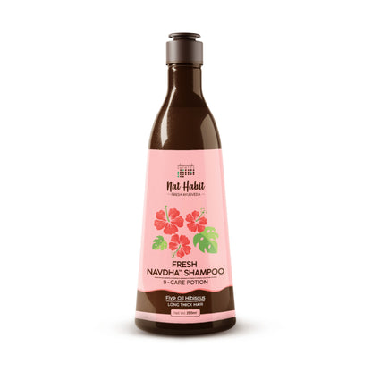 Nat Habit Five Oil Hibiscus Shampoo & Conditioner Combo For Hair Fall Control, 72 Hr Frizz Control