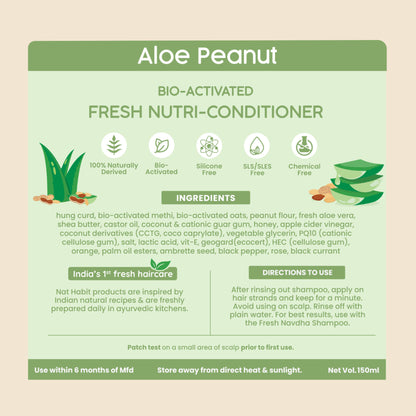 Nat Habit Aloe Peanut Shampoo & Conditioner, Daily Soft & Moisture Lock Ultra Smoothening Combo