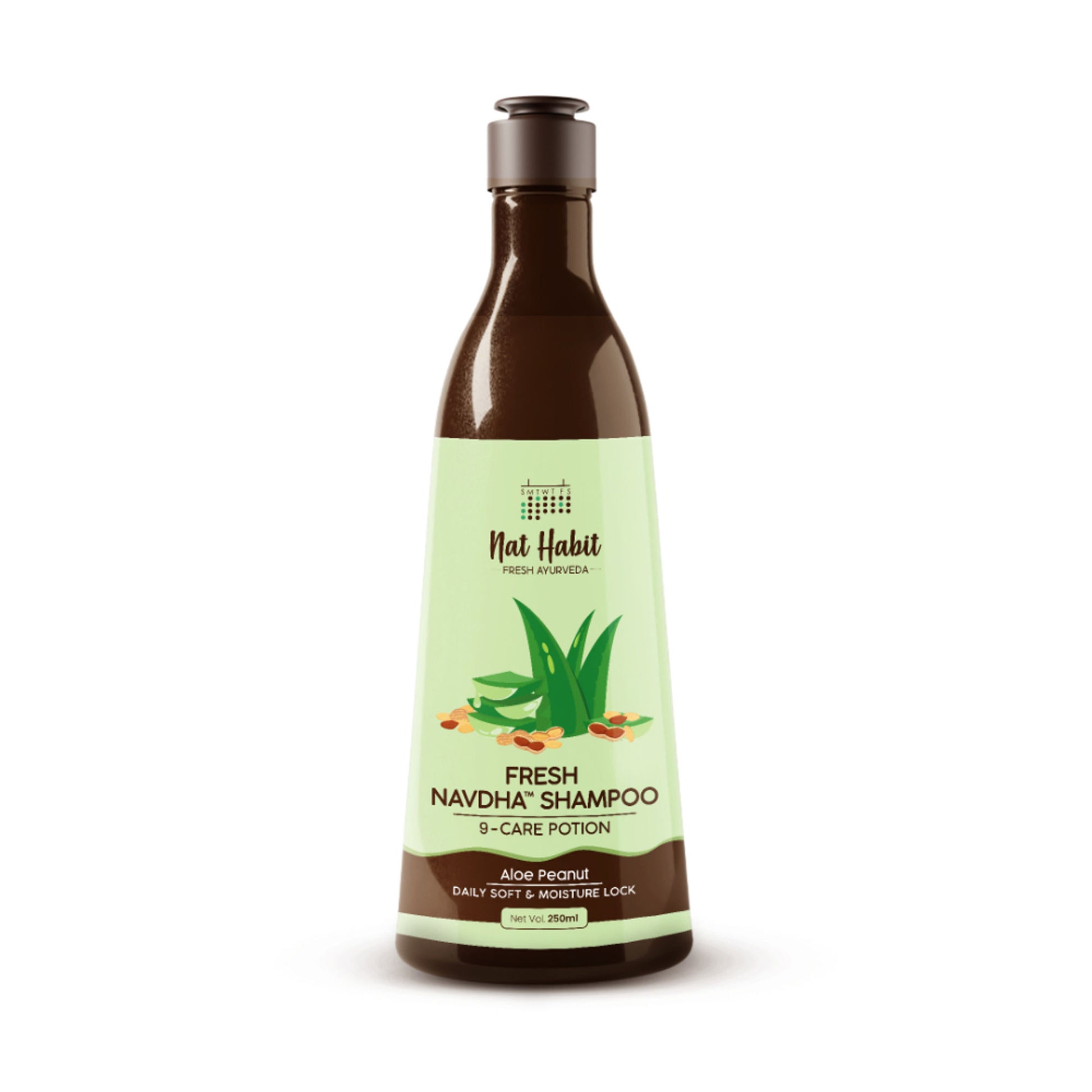 Nat Habit Aloe Peanut Shampoo & Conditioner, Daily Soft & Moisture Lock Ultra Smoothening Combo