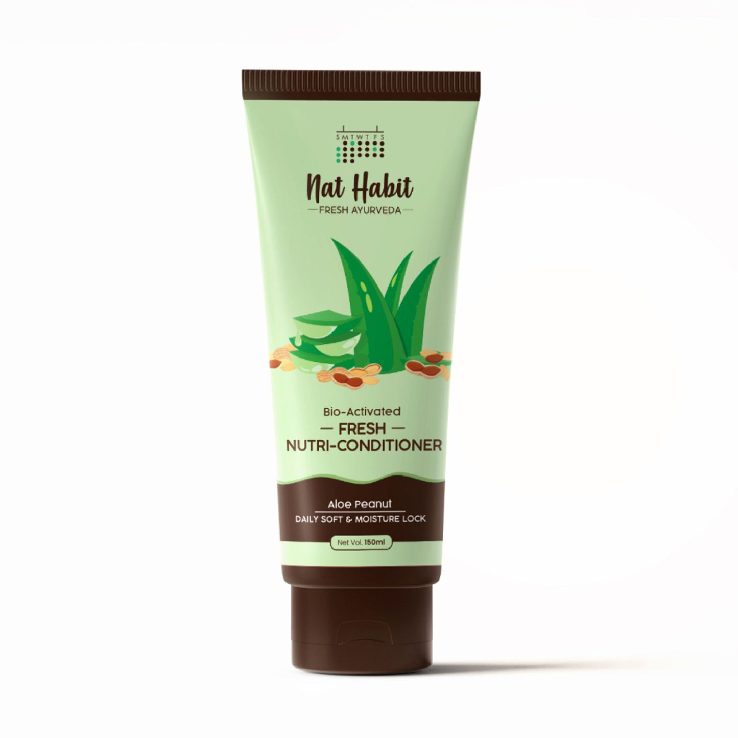 Nat Habit Aloe Peanut Shampoo & Conditioner, Daily Soft & Moisture Lock Ultra Smoothening Combo