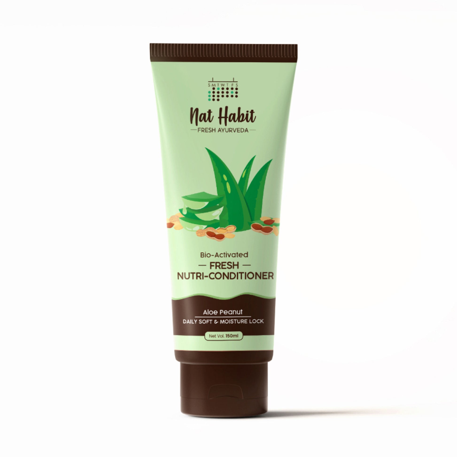 Nat Habit Aloe Peanut Shampoo & Conditioner, Daily Soft & Moisture Lock Ultra Smoothening Combo