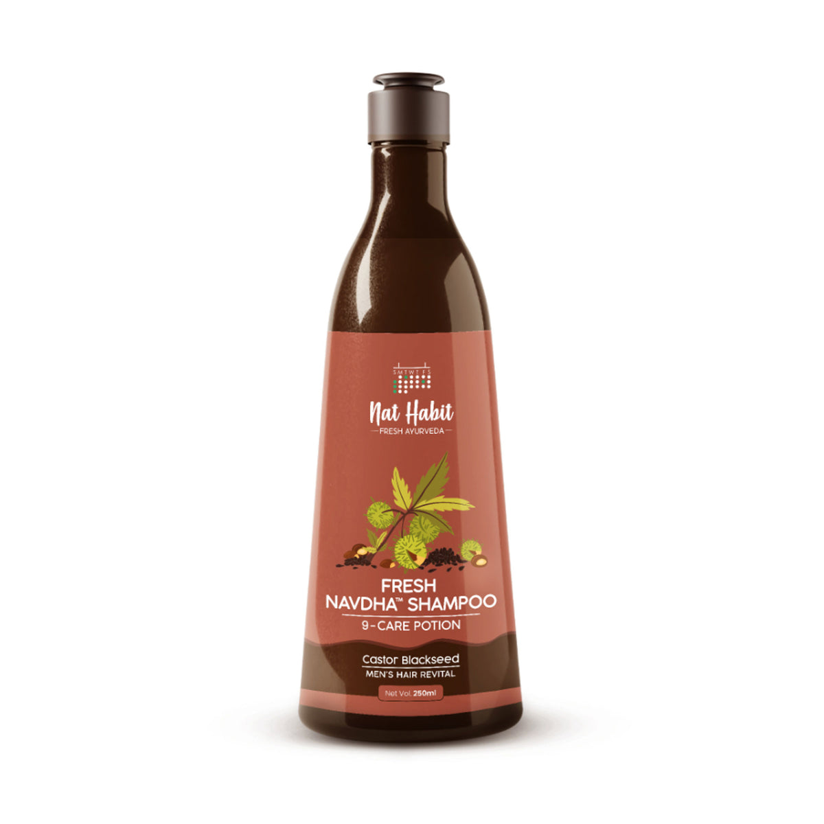 Nat Habit Castor Black Seed Shampoo & Conditioner For Manageable Hair, Men'S Revital With Castor
