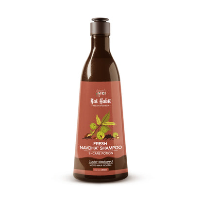 Nat Habit Castor Black Seed Shampoo & Conditioner For Manageable Hair, Men'S Revital With Castor