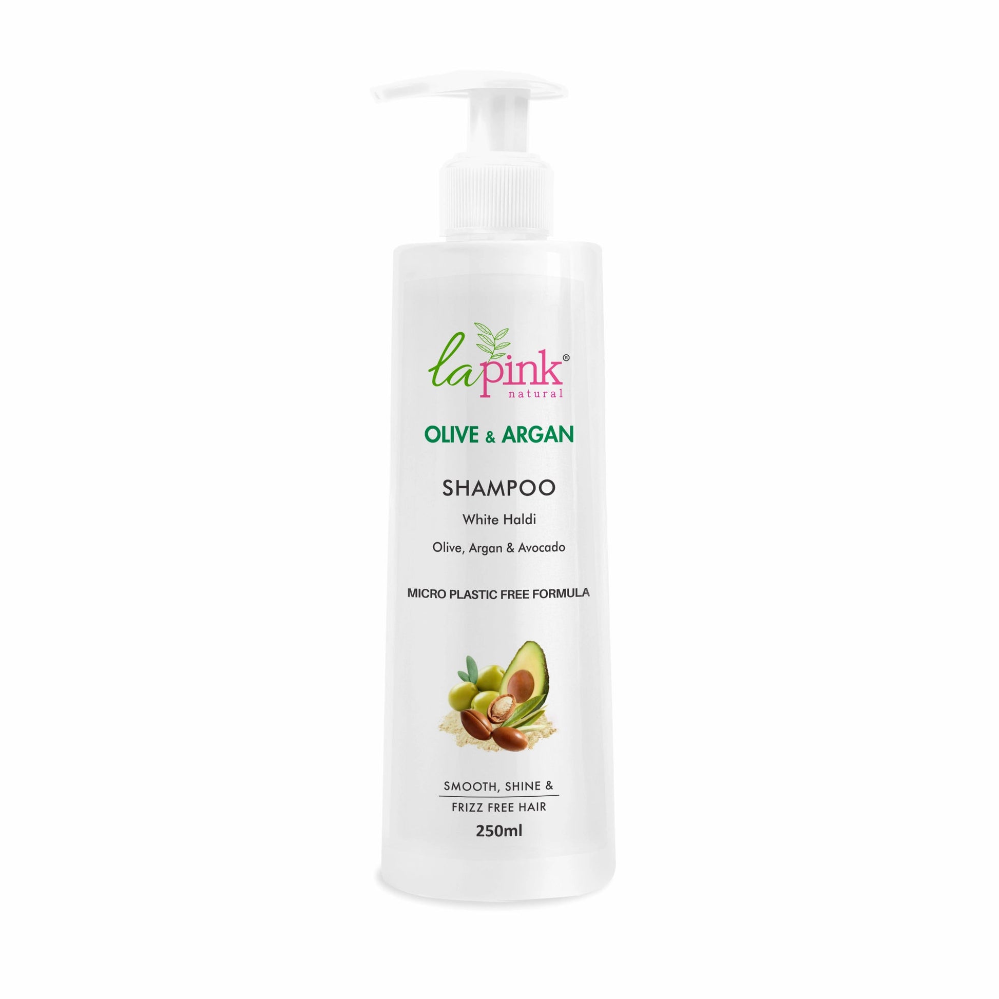 La Pink Olive Argan Shampoo For Dry Frizzy Hair Hydrating Nourishing Strengthens Restore Shine