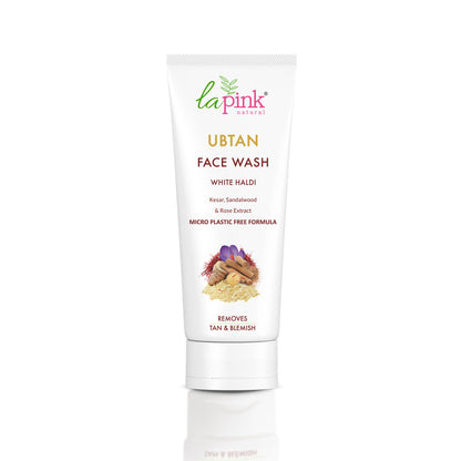 La Pink Ubtan Face Wash Exfoliates Brightens Skin Removes Tan And Impurities With Walnut Beads