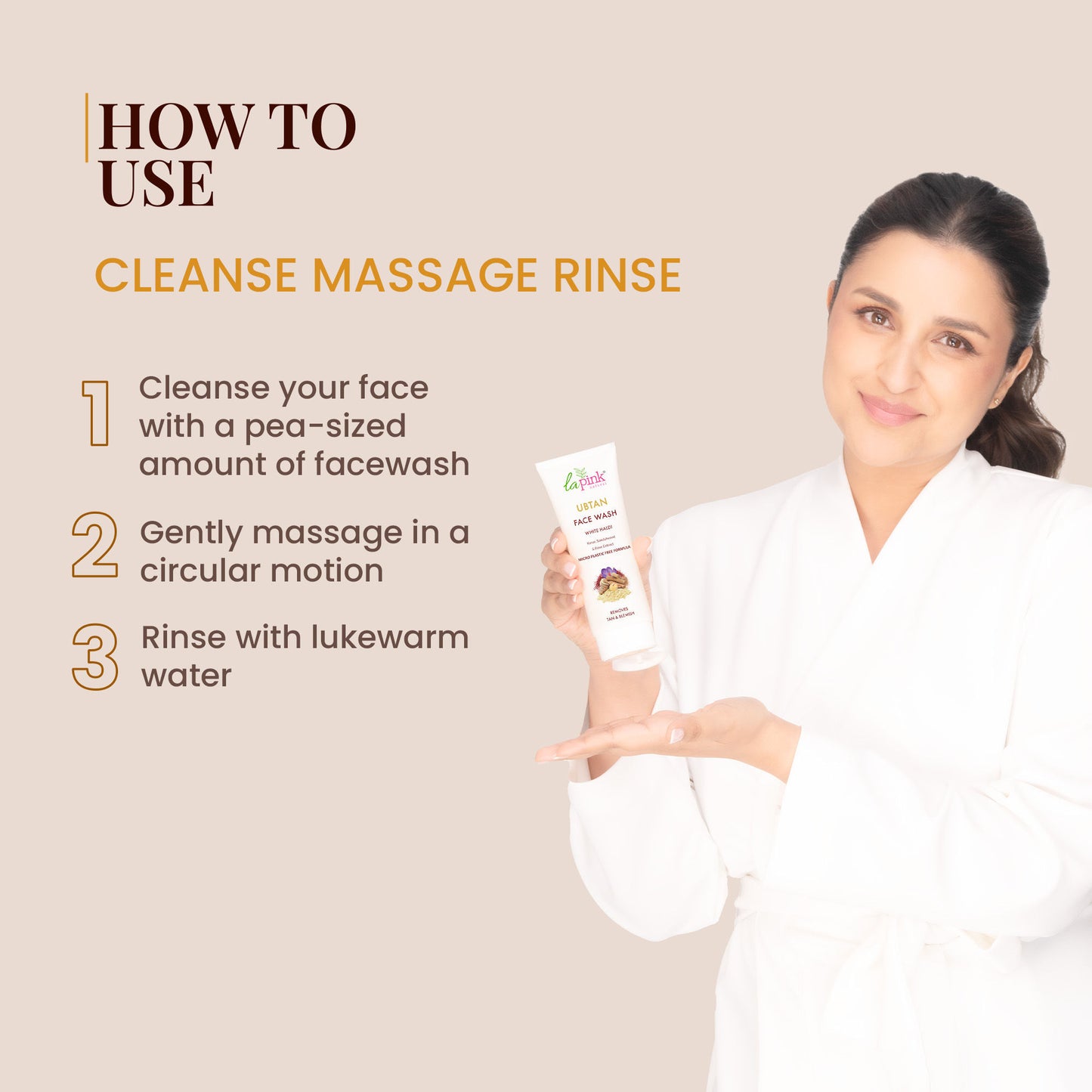 La Pink Ubtan Face Wash Exfoliates Brightens Skin Removes Tan And Impurities With Walnut Beads