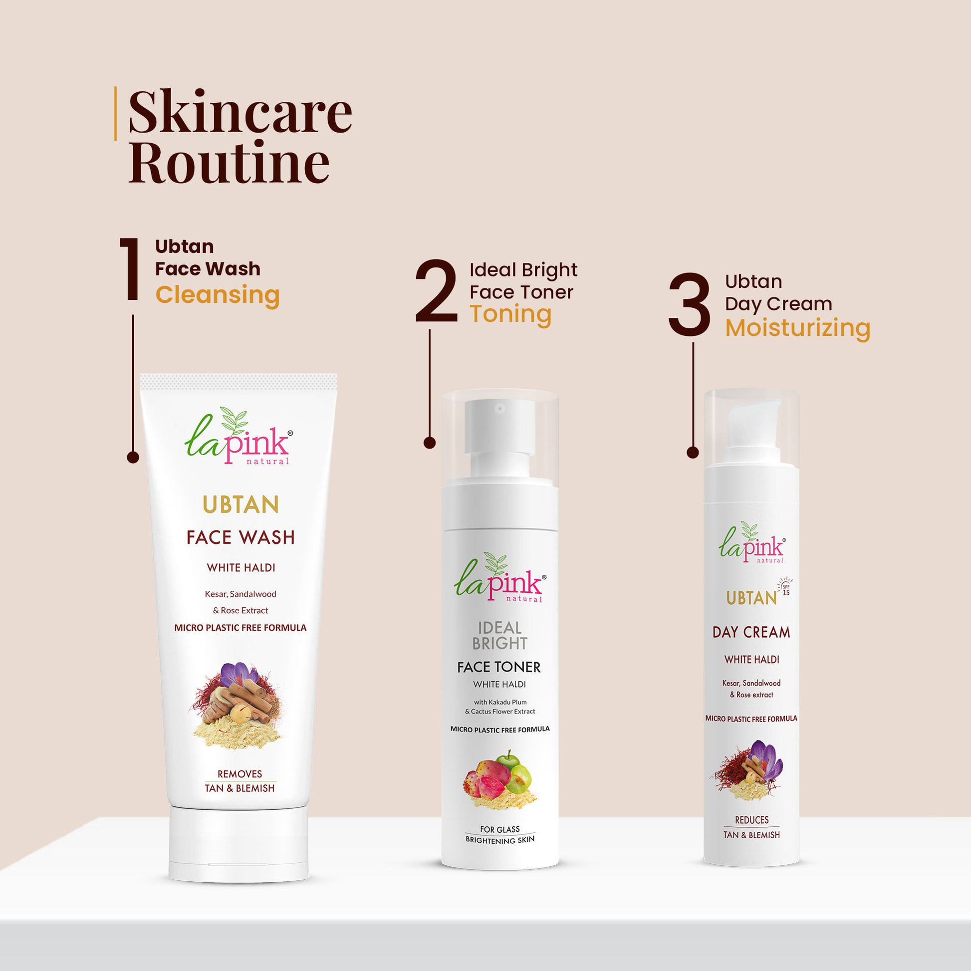 La Pink Ubtan Face Wash Exfoliates Brightens Skin Removes Tan And Impurities With Walnut Beads