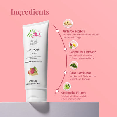 La Pink Ideal Bright Face Wash Boosts Radiance Improves Texture Reduce Pigmentation Dark Spots