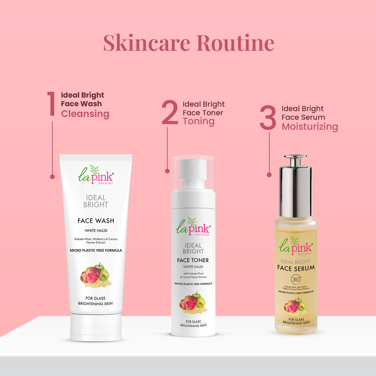 La Pink Ideal Bright Face Wash Boosts Radiance Improves Texture Reduce Pigmentation Dark Spots