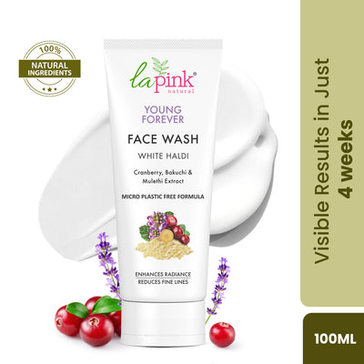 La Pink Young Forever White Haldi Face Wash Deep Cleansing Brightening Anti Aging Face Wash