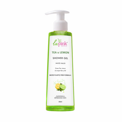 La Pink Tea Lemon Shower Gel White Haldi Glowing Refreshing Skin Deep Cleansing Body Wash