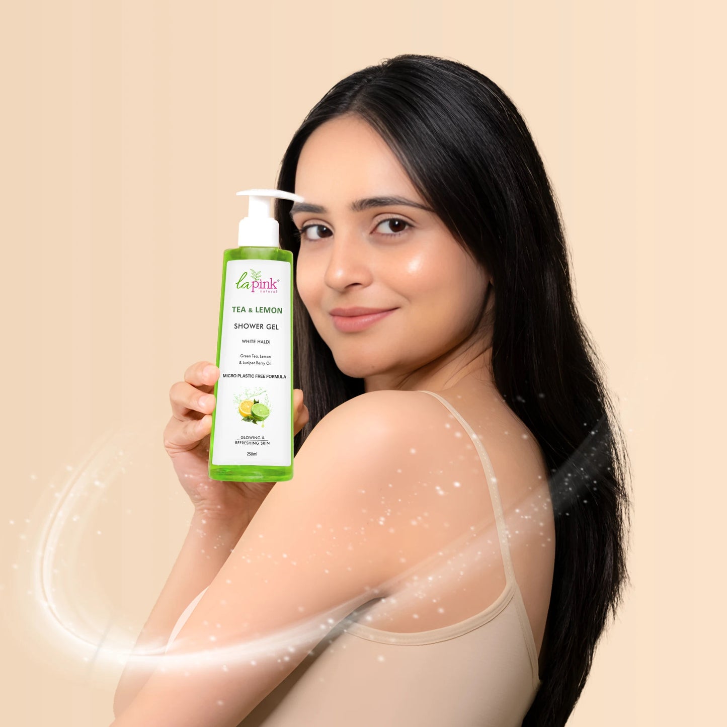 La Pink Tea Lemon Shower Gel White Haldi Glowing Refreshing Skin Deep Cleansing Body Wash