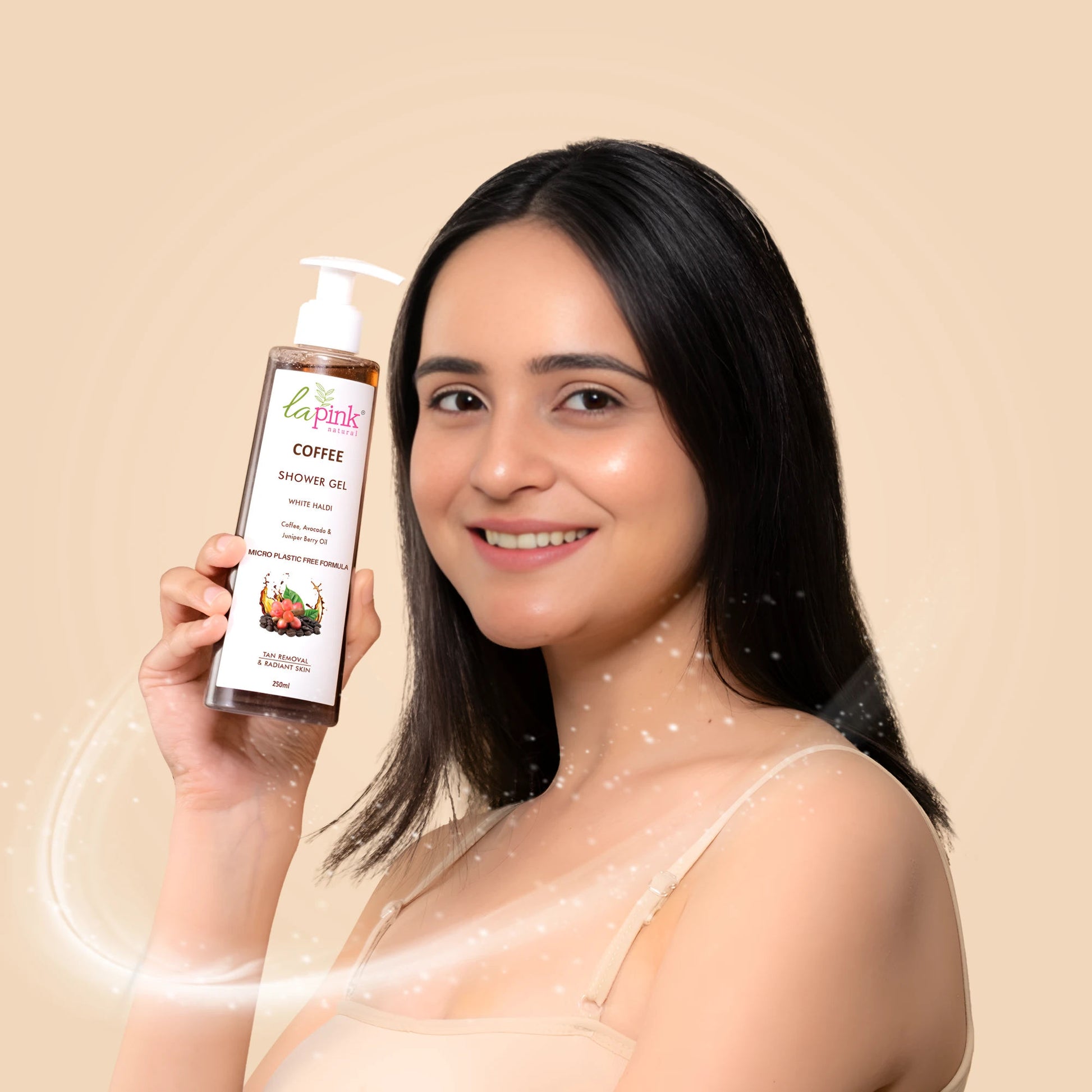 La Pink Coffee Shower Gel Tan Removal Deep Cleansing Soft Radiant Glowing Skin Body Wash