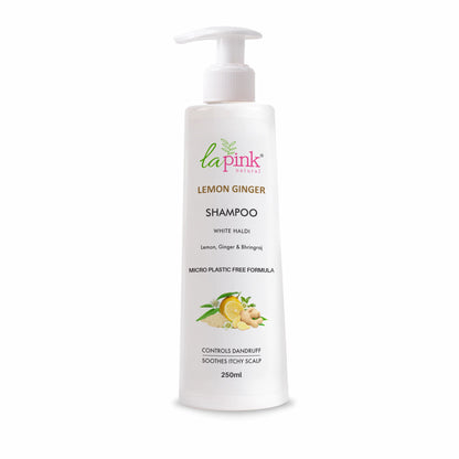 La Pink Lemon Ginger Anti Dandruff Shampoo Soothes Itchy Scalp And Strengthens Hair