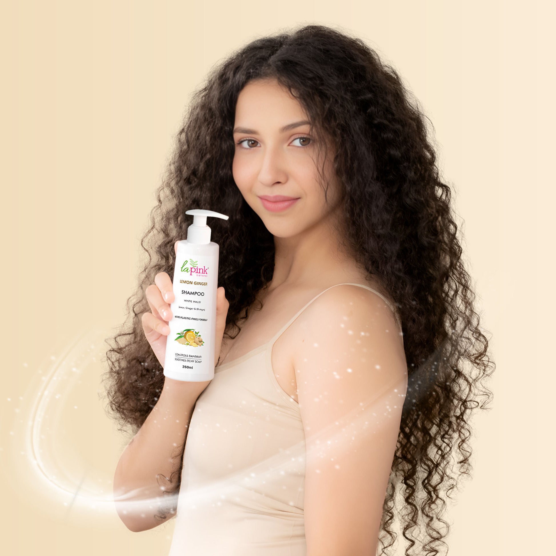 La Pink Lemon Ginger Anti Dandruff Shampoo Soothes Itchy Scalp And Strengthens Hair