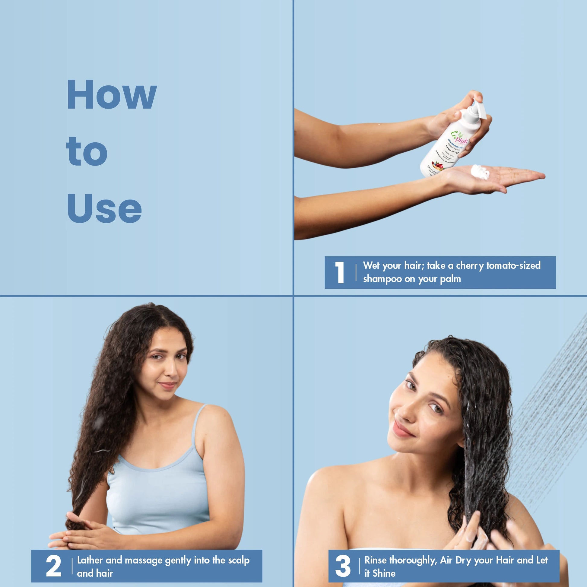 La Pink Color Protect Shampoo Preserves Vibrancy For Color Treated Hair With Quinoa Protein