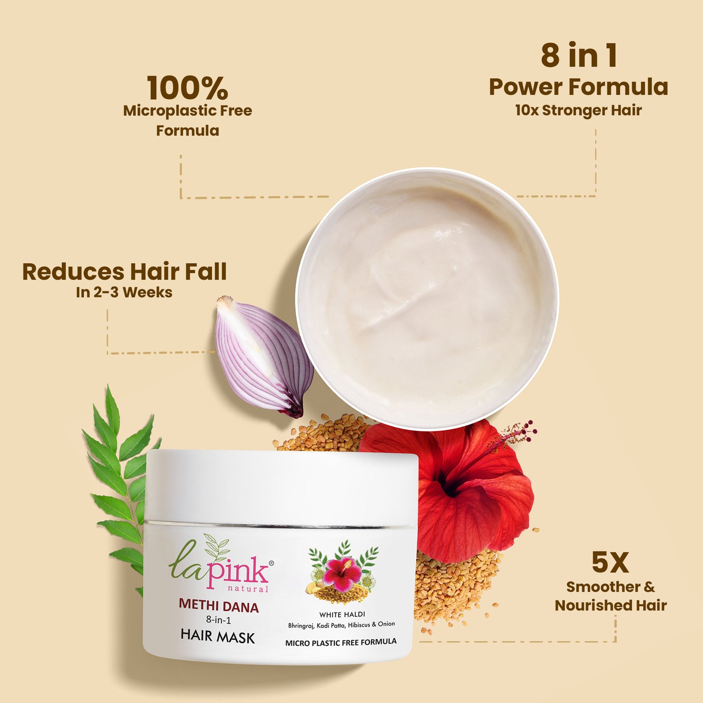 La Pink Methi Dana 8-in-1 Hair Mask