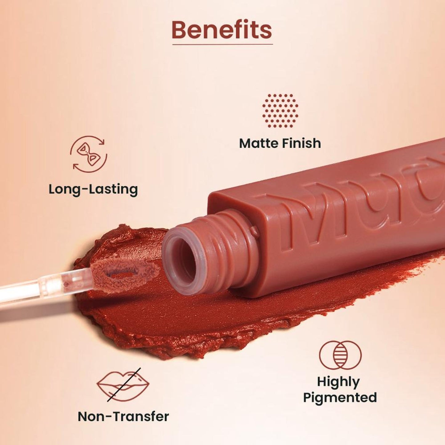 Swiss Beauty MudPie Lipstick With Velvet Matte Finish - 16 Red