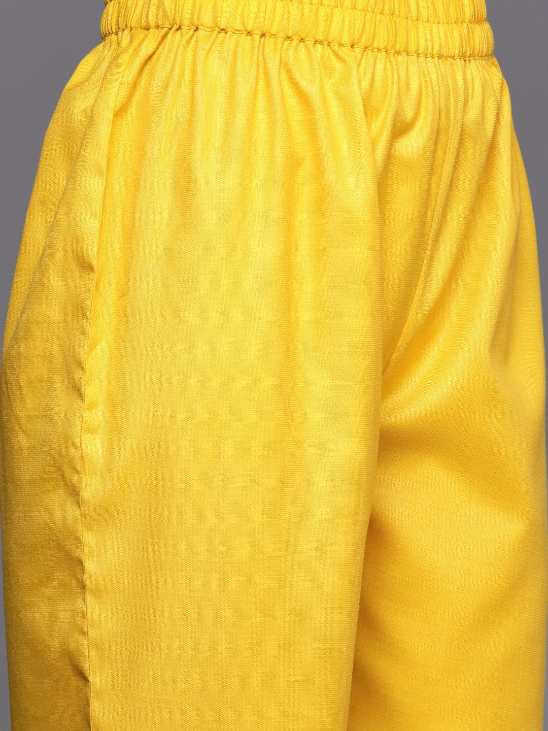 Indyancart VA Women'sFloral Yoke Design Gotta Patti Kurta with Trousers & With Dupatta