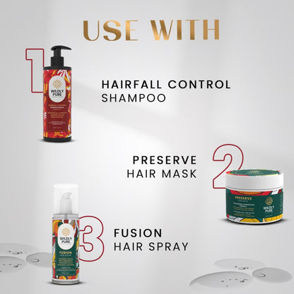 Wildly Pure Hair Fall Control Shampoo with Hyaluronic Acid & Natural Biolipid Complex