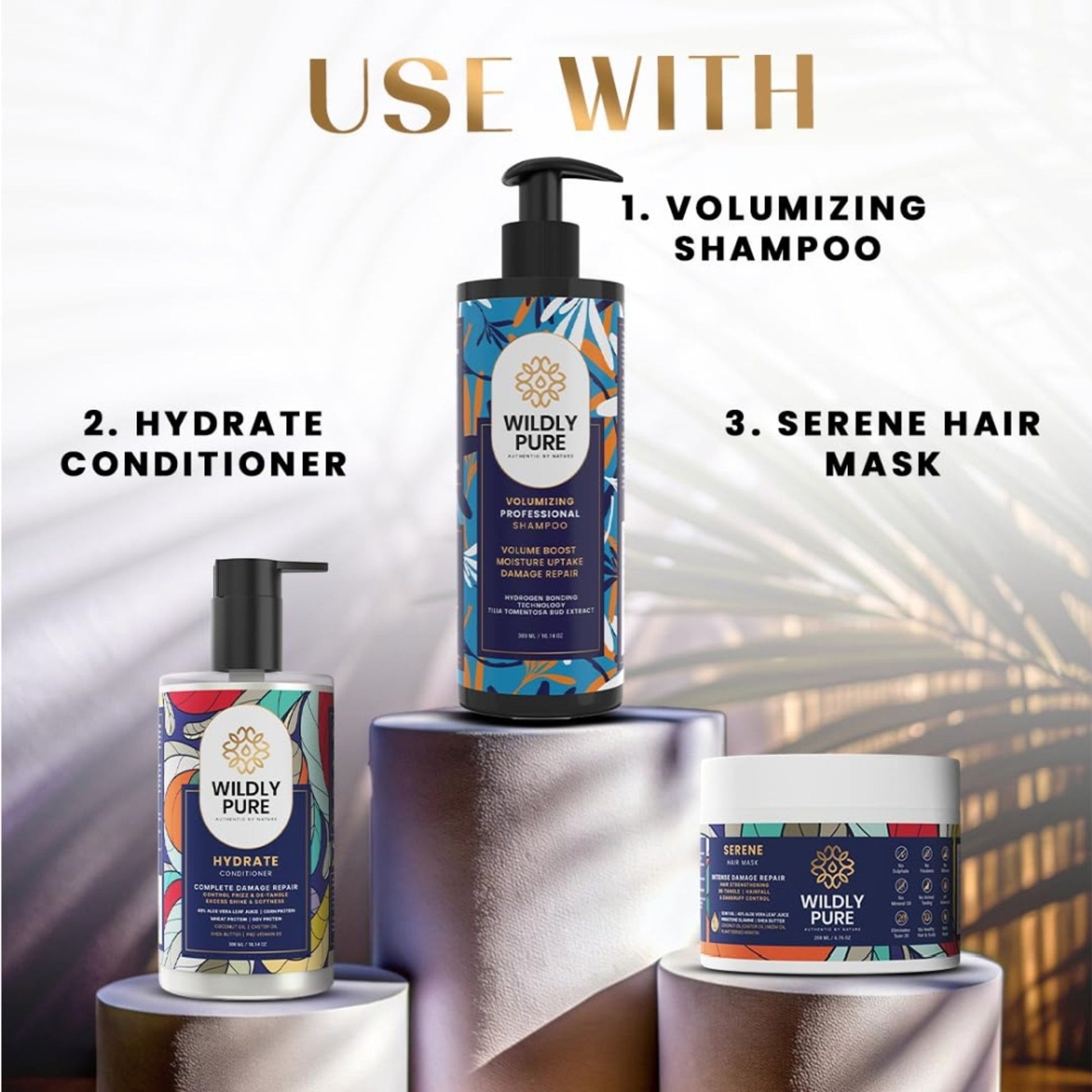 Wildly Pure Volumizing Shampoo for thin & wavy hair with Hydrogen Bonding Technology