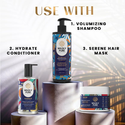 Wildly Pure Volumizing Shampoo for thin & wavy hair with Hydrogen Bonding Technology