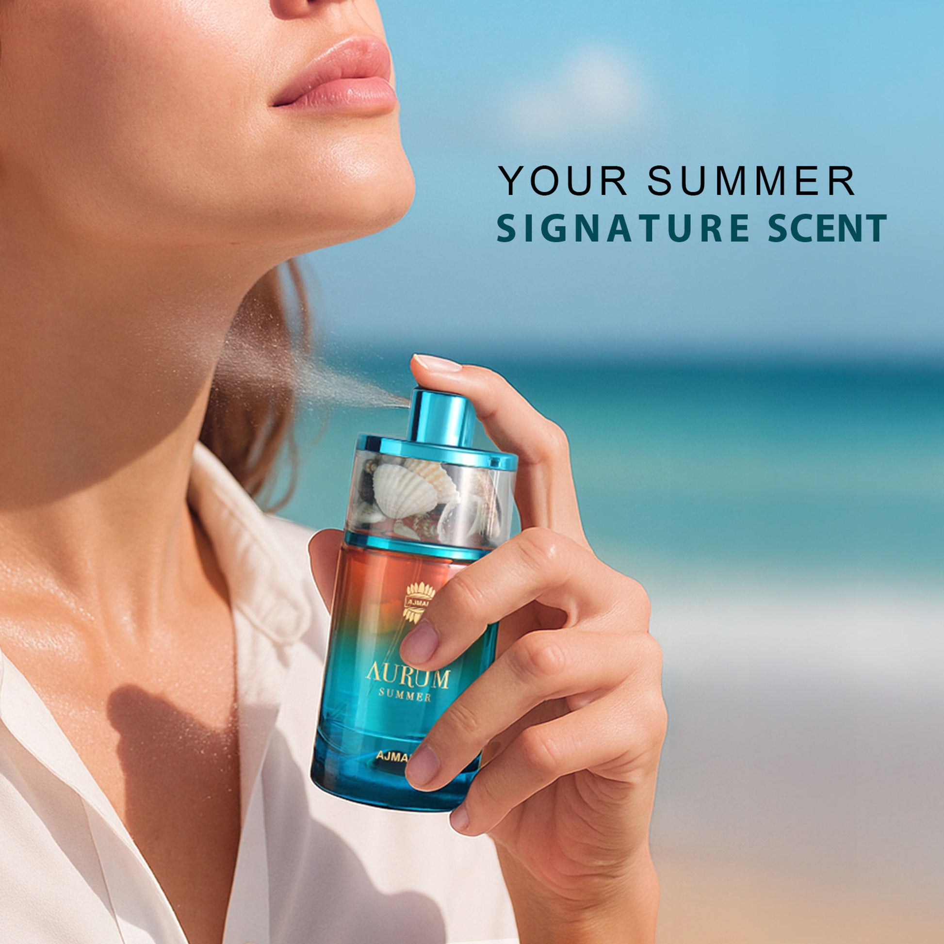 Aurum Summer Unisex Eau De Parfum Fresh Fruity Floral Long Lasting Fragrance