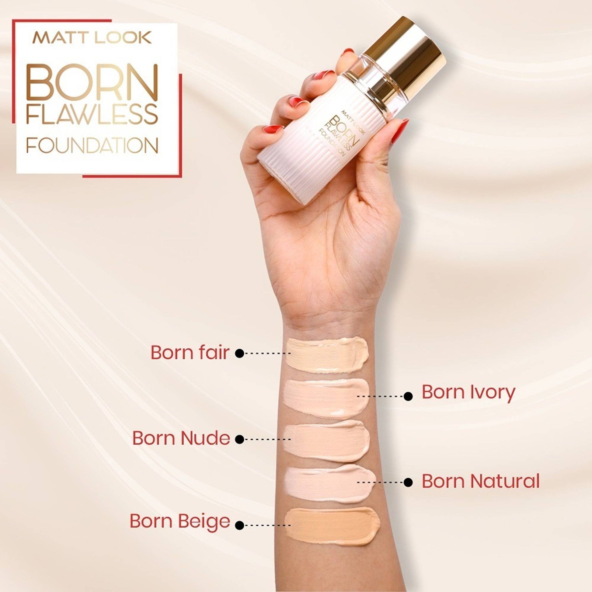 Matt look Born Flawless Weightless Foundation - Born Nude