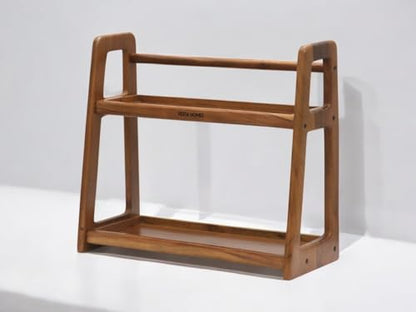 Vesta Homes Premium Solid Wood Home & Kitchen Organizer Freestanding Tiered Shelf Rack