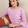 Dhiyona IE Women Floral Printed Cotton Kurta with Trousers