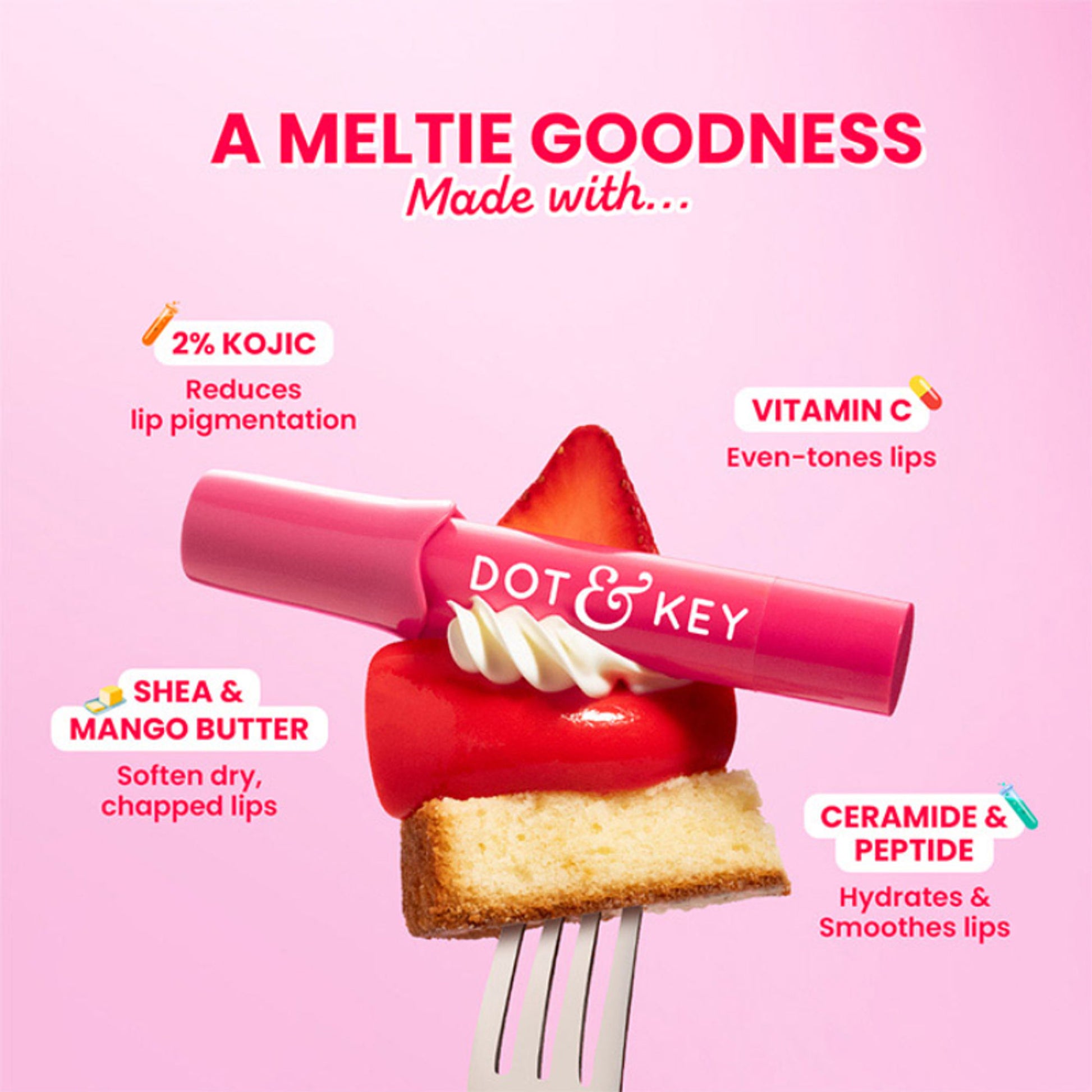 Dot & Key Meltie Lip Balm SPF 50+ PA+++ - Strawberry Glaze