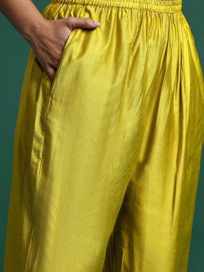 Indyancart IE Embroidered Kurta with Trousers & Dupatta