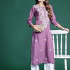 Dhiyona IE Women Floral Embroidered Thread Work Kurta