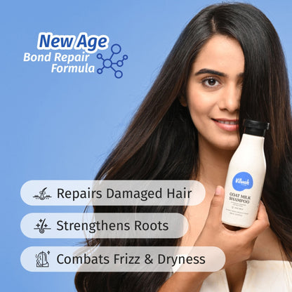 Vilvah Goat Milk Shampoo Strengthens Roots, Frizz Control & Balances Scalp Ph