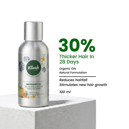 Vilvah Hair Growth Oil To Reduce Hair Fall & Improve Scalp Health With Kalonji & Castor Oil