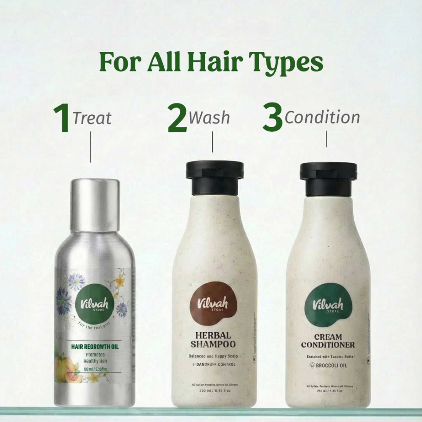 Vilvah Hair Growth Oil To Reduce Hair Fall & Improve Scalp Health With Kalonji & Castor Oil