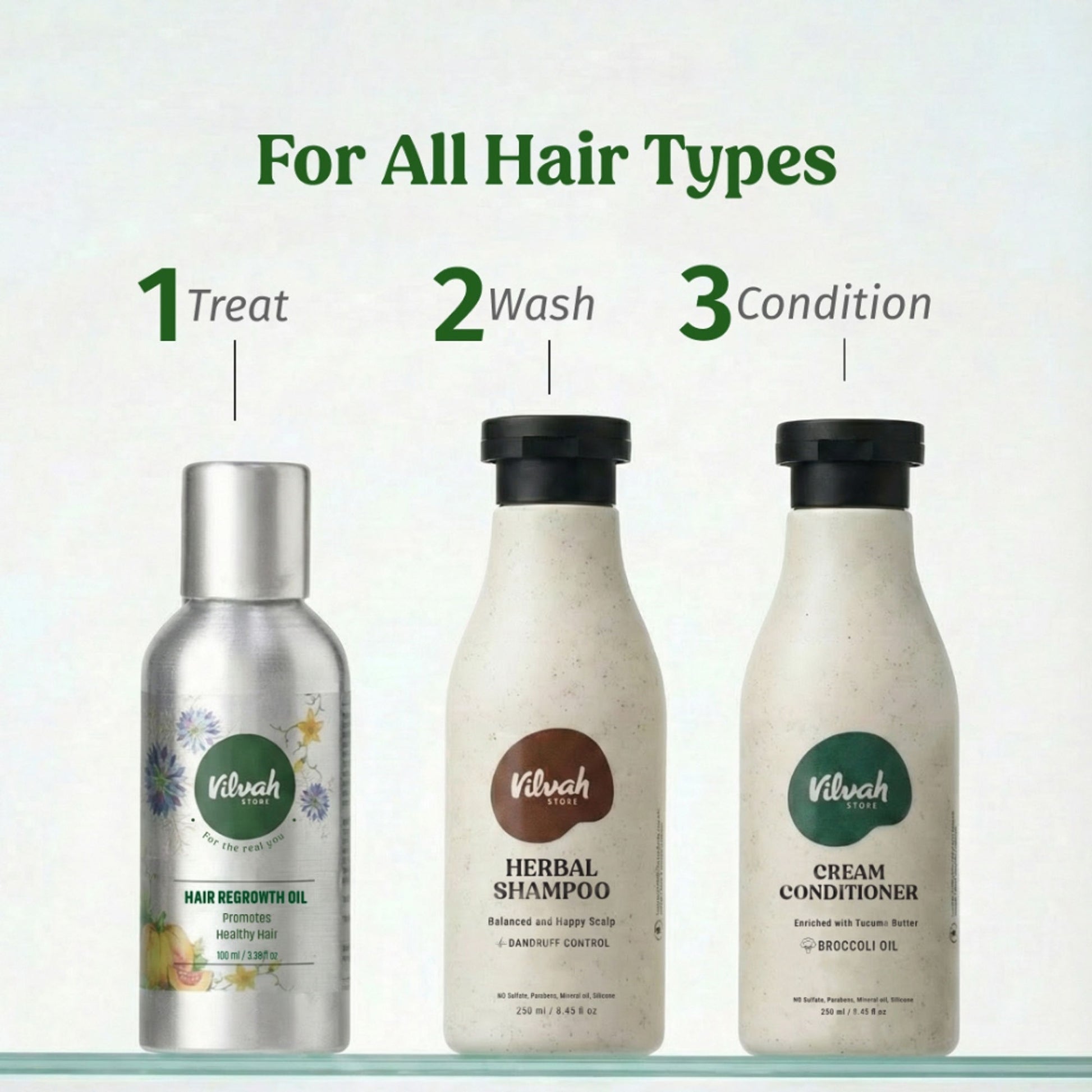 Vilvah Hair Growth Oil To Reduce Hair Fall & Improve Scalp Health With Kalonji & Castor Oil