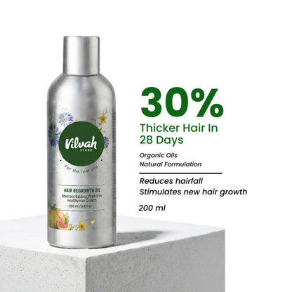 Vilvah Hair Growth Oil To Reduce Hair Fall & Improve Scalp Health With Kalonji & Castor Oil