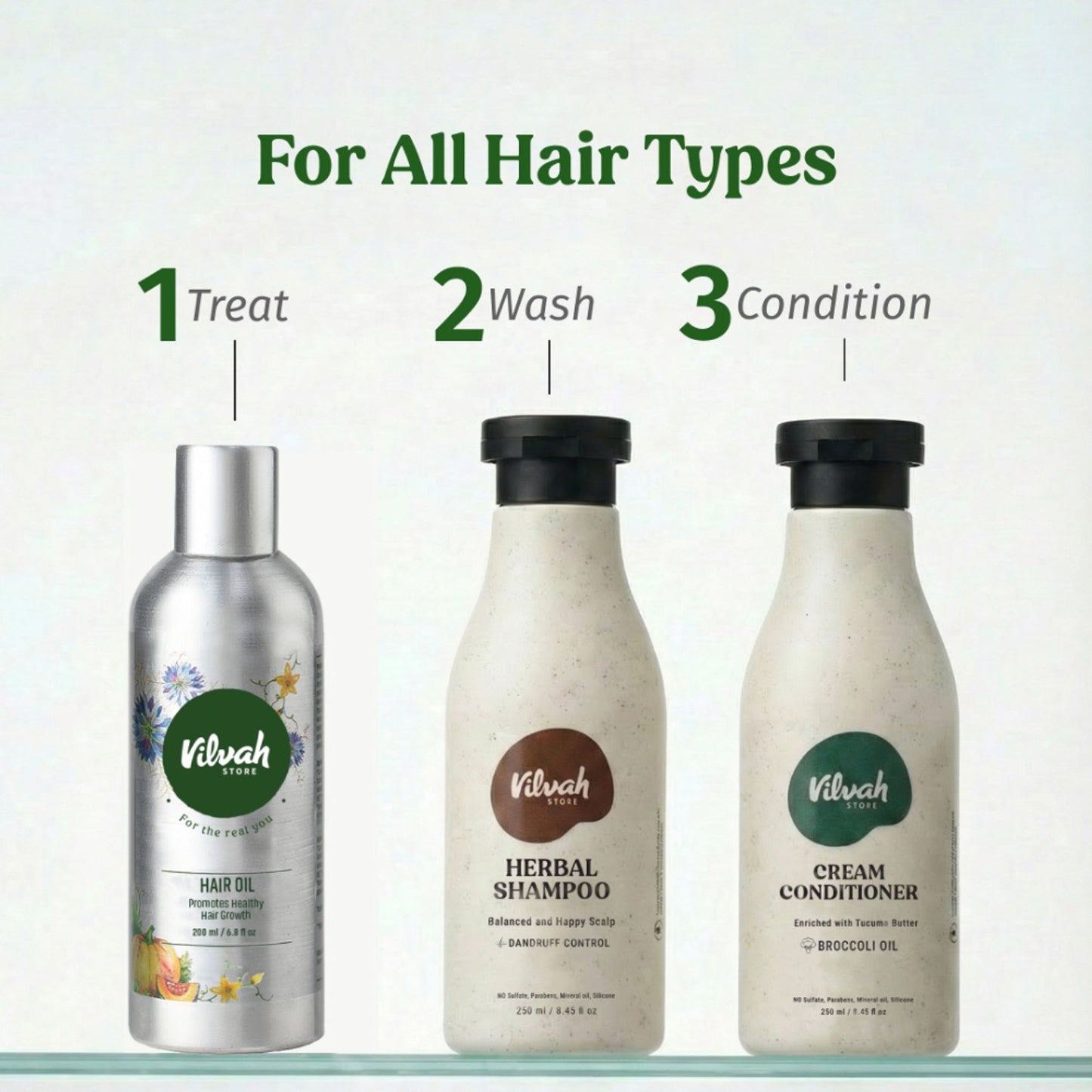 Vilvah Hair Growth Oil To Reduce Hair Fall & Improve Scalp Health With Kalonji & Castor Oil
