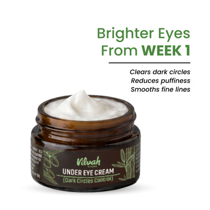 Vilvah Under Eye Cream For Puffiness & Dark Circles Control With Bamboo & Goji Berry