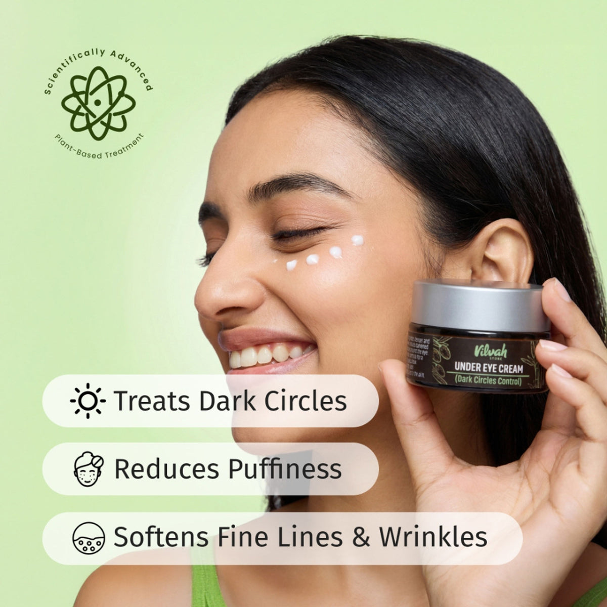 Vilvah Under Eye Cream For Puffiness & Dark Circles Control With Bamboo & Goji Berry