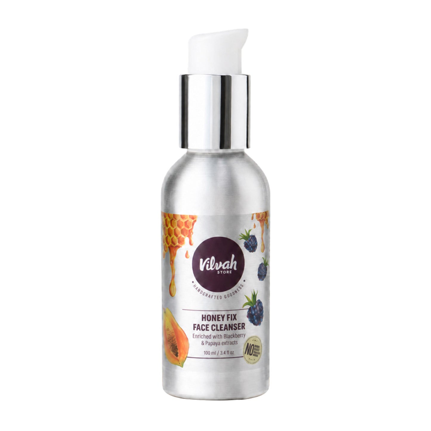 Vilvah Honey Fix Face Wash To Treat Acne, Control Oil & Balance Ph With Honey & Papaya Extract
