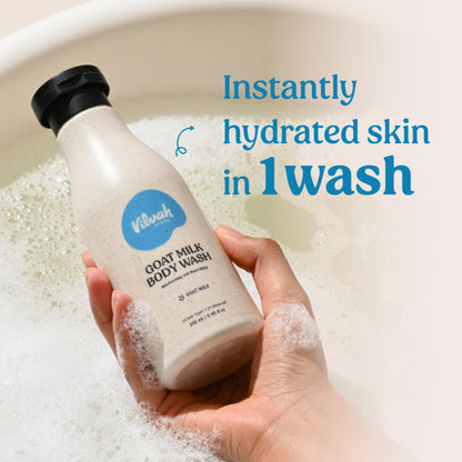 Vilvah Goat Milk Body Wash For Deep Cleansing, Pore Care & Skin Nourishment