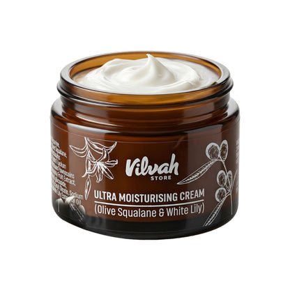 Vilvah Ultra Moisturising Cream To Balance Moisture With Olive Squalane & White Lily