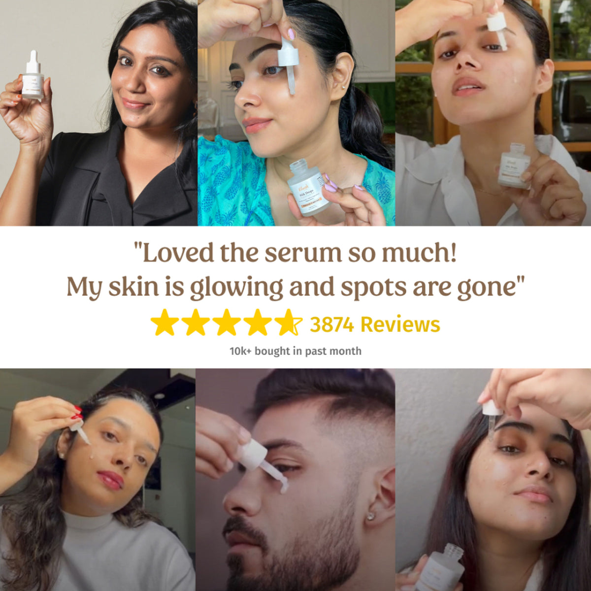 VILVAH Milk Drops Skin Brightening Serum With Rice Milk, Marine Algae Extract & Alpha-Arbutin