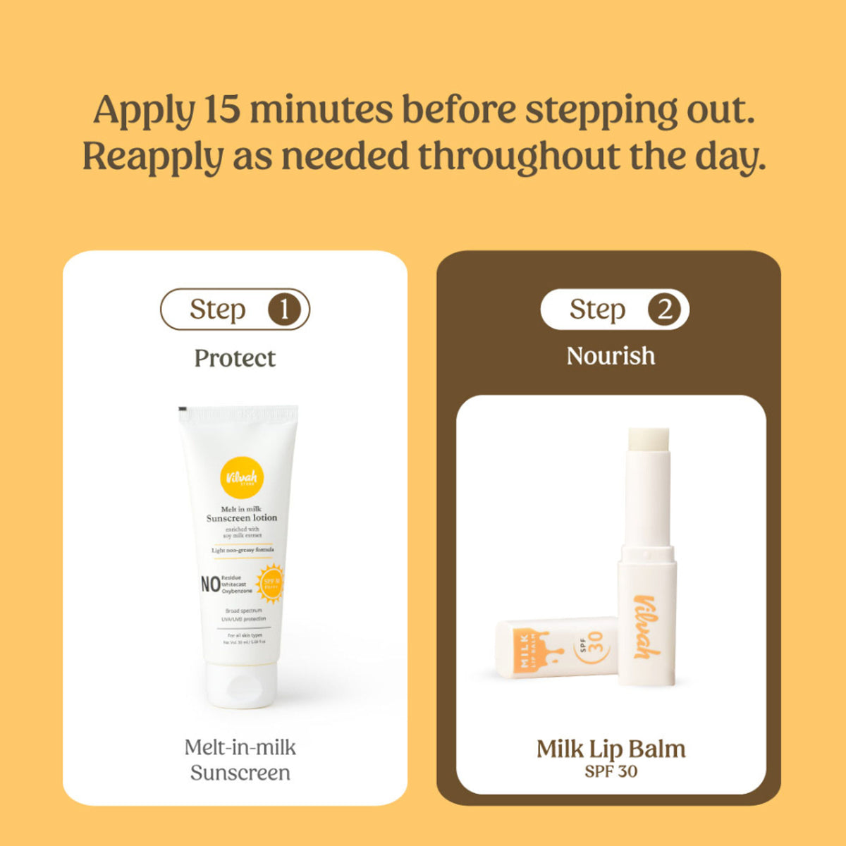 Vilvah Spf 30 Milk Lip Balm With Uva-Uvb Protection, Enriched With Soy Milk & Vitamin E