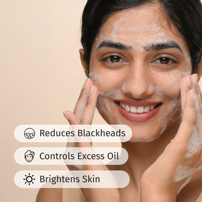 Vilvah Milk Powder Face Wash For Deep Cleansing With Rice Milk, Papain Enzymes & Hyaluronic Acid